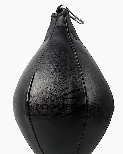 BOOMFIT Speed Ball Saco (Pera) de Boxeo, Unisex-Adult, Black, One Size