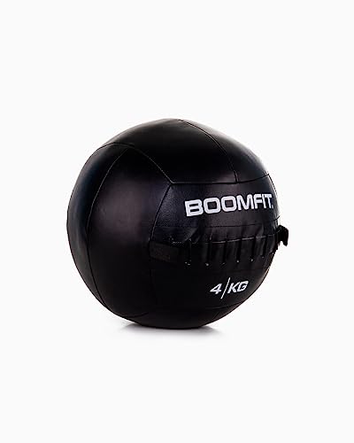 BOOMFIT Wall Ball 4Kg, Unisex-Adult, Black, One Size