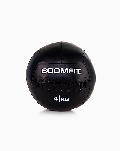 BOOMFIT Wall Ball 4Kg, Unisex-Adult, Black, One Size