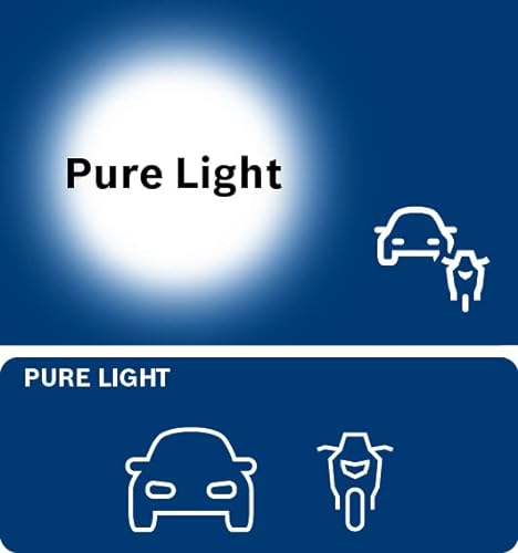 Bosch H6W Pure Light Lámparas para vehículos, 12 V 6 W BAX9s, Lámparas x2