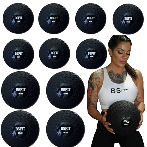 BSFIT - Slam Ball Balon Medicinal, Goma de Ejercicio. Descubre la Versatilidad de los Balones Medicinales, Medicine Ball en Tu Rutina de Ejercicios (15 LB)