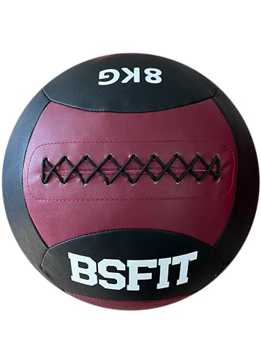 BSFIT Wall Ball 8 kg Pelota Ideal para Ejercicios de Functional Fitness, fortalecimiento y tonificación Muscular - Agarre Antideslizante Workout, Balon Medicinal