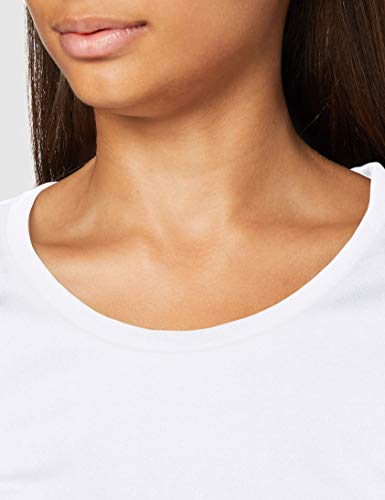 Build Your Brand Ladies Merch T-Shirt Camiseta, Blanco, XL para Mujer