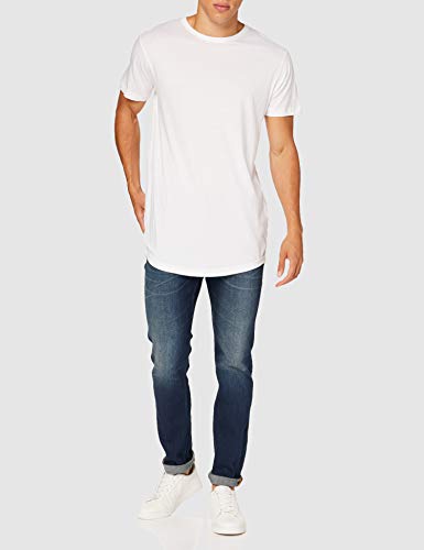 Build Your Brand Shaped Long Tee, Camiseta Hombre, Blanco, L