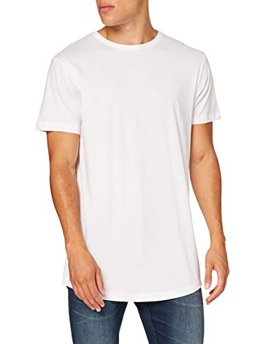 Build Your Brand Shaped Long Tee, Camiseta Hombre, Blanco, L