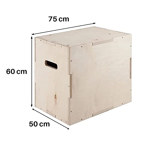 CANNON - Jump Box Cajón Pliométrico de Madera. Caja de Salto para Hacer Deporte, Cross Training, Fitness Musculación y Crossfit (40 x 50 x 60 cm)