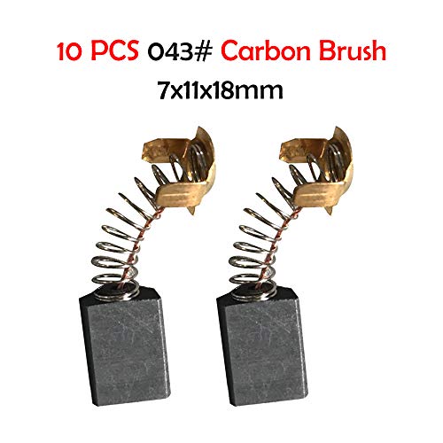 Carbon Motor Brushes, 10 units carbon brushes for electric motor, 7x11x18mm Replacement spare for power tools