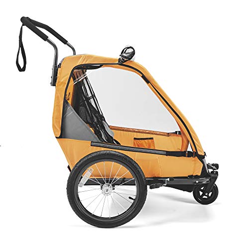 Carriola y remolque de bicicleta Allen Sports Hi-Viz para dos niños, anaranjado, modelo ES2-O