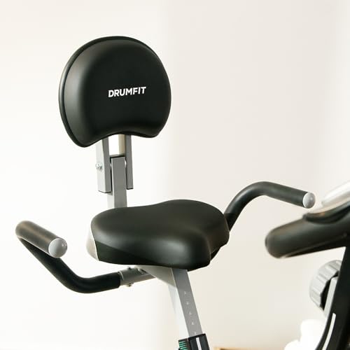 Cecotec Bicicleta Estática Plegable con Respaldo DrumFit X-Bike Neo Pro. Pantalla LCD, Resistencia Magnética Variable, Sillín Confort y Agarres Laterales, Soporte para tablet y Ruedas