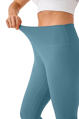 Channo Leggins Mujer Pantalón Deportivo Yoga Fitness Talle Alto con Bolsillo para Llaves Azul L