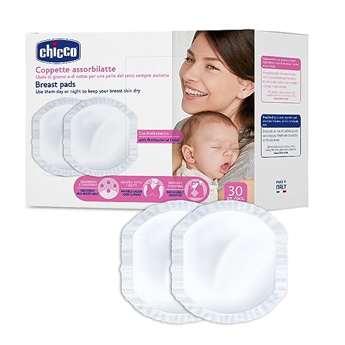 Chicco - Discos absorbentes de lactancia, evita irritaciones, grietas o mastitis, 30 unidades