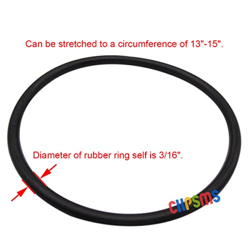 CKPSMS Cinturón elástico de motor de máquina de coser con el perímetro que va desde 13"(330mm) a 15" (380mm) y diámetro 3/16"(5mm) Compatible con máquina de coser doméstica de marca SINGER (2 piezas)