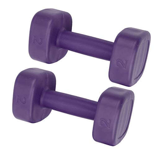 Clasken Mancuernas aeróbicas, Mancuernas, Equipo de pérdida de Peso Mancuernas de Yoga Mancuernas Antideslizantes para Ejercicios de Levantamiento de Pesas(Purple)