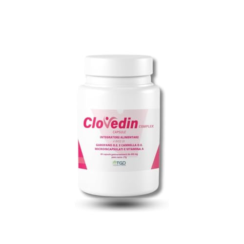 CLOVEDIN COMPLEX CAPSULE complemento femenino ideal para equilibrar la microbiota - Complementos alimenticios con Vitamina A 60 cápsulas - Suplemento para la recidiva de la candidiasis