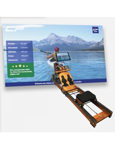 Clover Fitness - Máquina de Remo Plegable de Madera, Remo de Agua, Clover Rowing Adultos Unisex, 2130x520x560mm