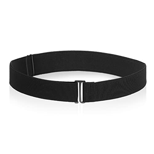 cobee Cinturón invisible para mujer, cinturón elástico ajustable con hebilla plana, cinturón no visible para vaqueros, pantalones, vestidos, Negro , 52-100cm