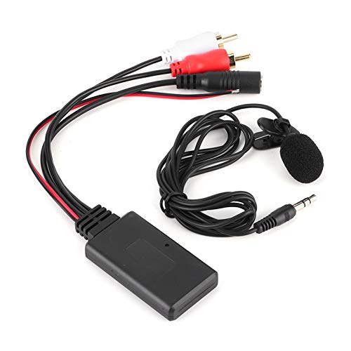 Coche AUX módulo Bluetooth, AUX módulo Bluetooth 2 adaptador de cable RCA con micrófono manos libres para Pioneer Alpine Sony