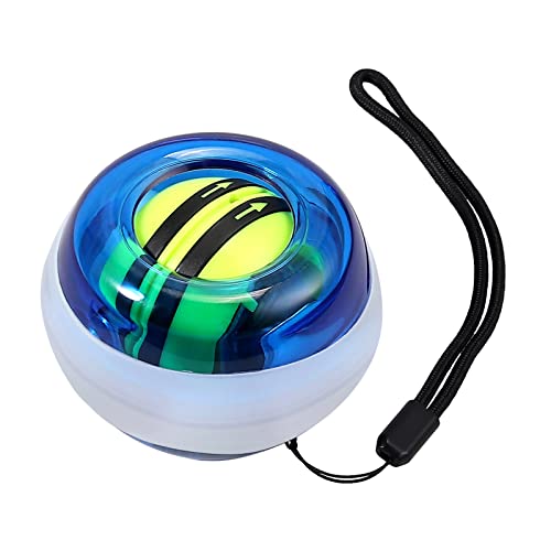 COLFULINE Classic Bola Giroscópica de Ejercicio, Energy Ball Autostart, un Rotations Ball LED Light Basic Gyroscópico para Entrenar la Mano y Brazos