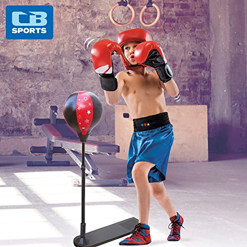 COLORBABY 49994 - CB Sports Kit boxeo niño con punching ball y guantes, Medidas 18x52.5x105, Mini saco de boxeo para niños, mini guantes de boxeo, regalos para niños, juguetes para niños