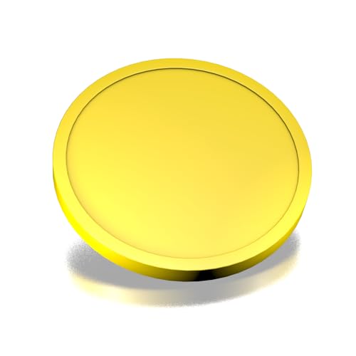 CombiCraft Moneda en blanco para casillero o carrito de la compra, tamaño 1 €, amarillo – Ø23 mm – 100 piezas