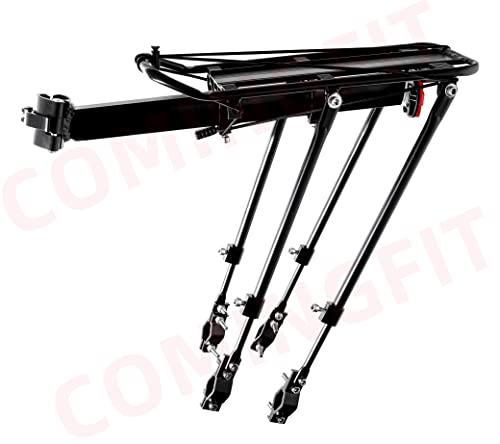 COMINGFIT® Capacidad de 80 kg, portabicicletas Ajustable Portaequipajes-Estante Súper Fuerte Mejora Estante para Bicicletas 4-Strong-Leg Bicycle Carrier
