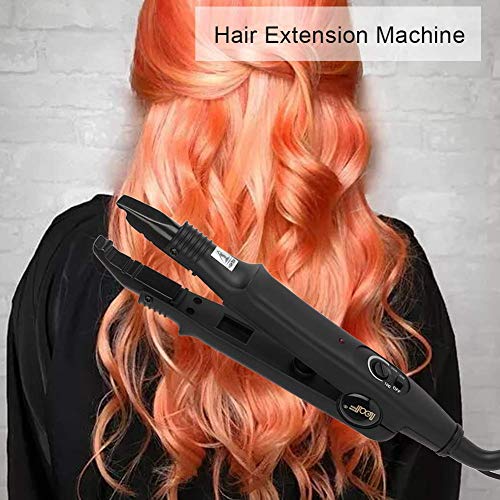 Conector de cabello para extensión, herramienta profesional de extensión de cabello con ajuste de temperatura ajustable, Plancha De Cabello De con Generador ConexióN