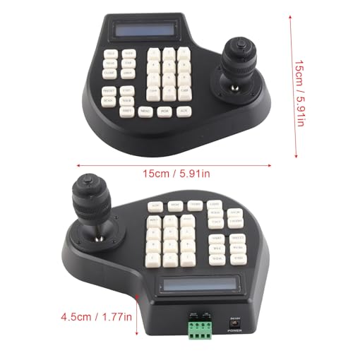 Controlador de joystick de cámara PTZ, controlador de cámara domo PTZ Operación simple 100-240v Protocolo de monitoreo de red estándar para la fiscalía (contacto de la UE)