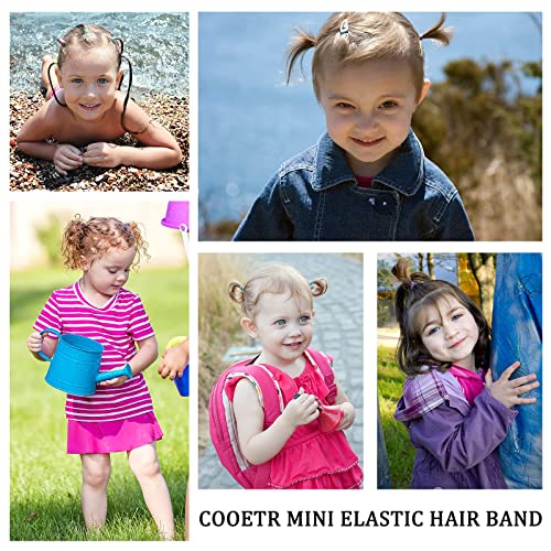 Cooetr 1000 Piezas Mini Gomas de Pelo Coletero Elástico Banda para Niñas Bebés Niñas pequeñas de Pelo Dreadlocks Pequeños, Peinado de Boda y Más (Multicolor)