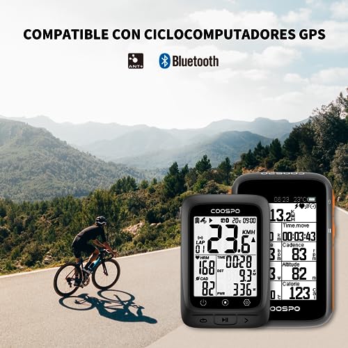COOSPO BK9C Sensor de Cadencia para Ciclismo, Bluetooth5.0 Ant+ y 300H Duración de la Batería Resistente al Agua IP67，Cadence Sensor Inalámbrico de RPM de Bicicleta