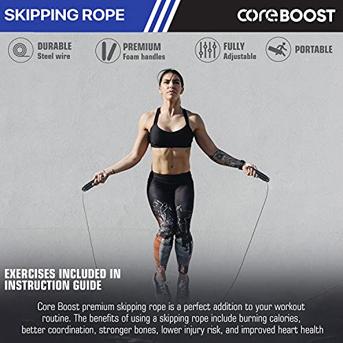 CoreBoost,Barra de dominada para puerta,con cuerda de saltar gratis, sin tornillos, ajustable y fácil instalación, fitness en casa, equipo de entrenamiento de fuerza de 72-97 cm