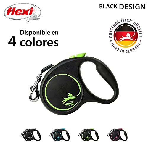 Correa Flexi Black Design S Cinta 5M Verde
