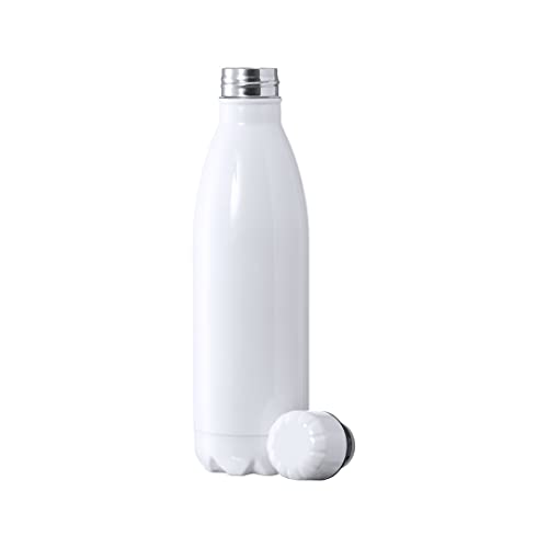 C&P Botella personalizada con nombre + inicial, Botella de agua acero inoxidable térmica de doble Capa bebidas frías 24h y Calientes 12h, Capacidad 500 ml