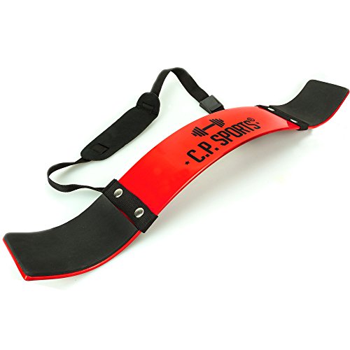 C.P. Sports Aislador de bíceps, Ideal para Culturismo, Deportes de Fuerza y Levantamiento de Peso, G28-rot, Rojo