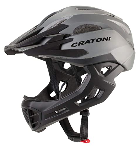 Cratoni C-Maniac - Casco de bicicleta para BMX Freeride Downhill (Stone, M-L (54-58 cm)