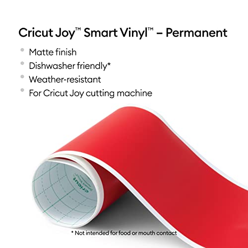 Cricut Joy Smart 2009835 - Rollo autoadhesivo de vinilo permanente (1,2 m), color rojo