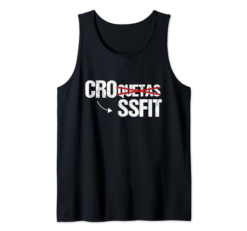 Crossfit Croquetas Regalo Gym Workout Divertido Crossfit Camiseta sin Mangas