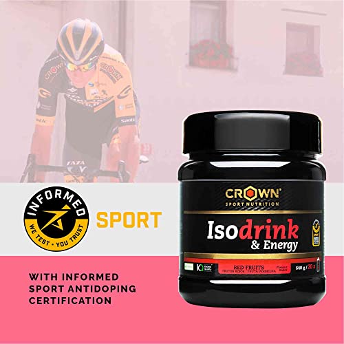 Crown Sport Nutrition Bebida Isotónica - Isotónico en polvo con carbohidratos, sales y aminoácidos. Certificación antidoping Informed Sport