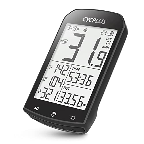 CYCPLUS GPS Computadora para Bicicleta Velocímetro y odómetro para Bicicleta Ant + Computadora para Ciclismo inalámbrica Bluetooth con aplicación Pantalla LCD de 2,9 Pulgadas con retroiluminación