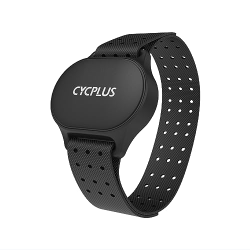 CYCPLUS pulsómetro Brazalete,Bluetooth 5.1 Ant + HR Monitor con indicador LED de Zona HR, IP67 Impermeable, Uso para Correr Ciclismo Gimnasio y Otros Deportes.