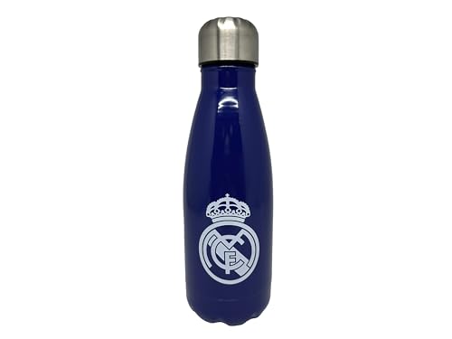 CYP Brands Real Madrid- Botella de agua de acero, Bidón, Cantimplora, Cierre Hermético, 550 ml, Color azul, Producto Oficial