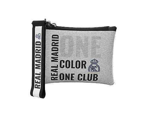 CYP Brands Real Madrid- Monedero, Cartera, One Color One Club, Color blanco, Producto oficial, Complementos de fútbol