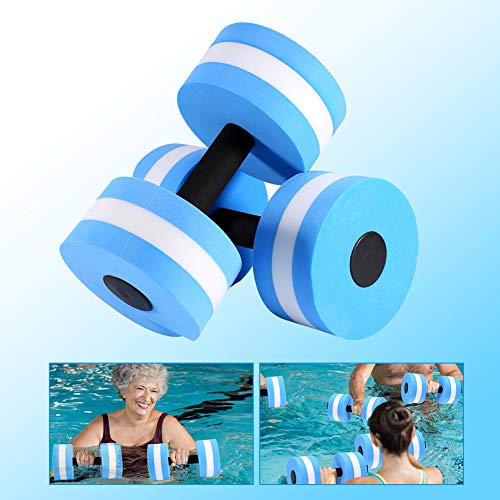 Dioche 2 mancuernas de espuma de agua EVA, mancuernas de aeróbic acuático, mancuernas acuáticas, fitness, piscina ejercicio