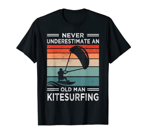 Divertido kiteboarder retro – amante del kitesurf y kitesurfer Camiseta