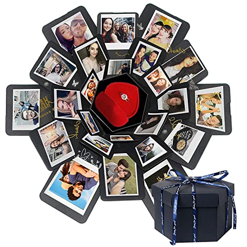 DIY Explosion Surprise Box DIY Handmade Photo Love Memory Scrapbooking Caja de Regalo para Navidad Cumpleaños Aniversario San Valentín Regalo de Boda