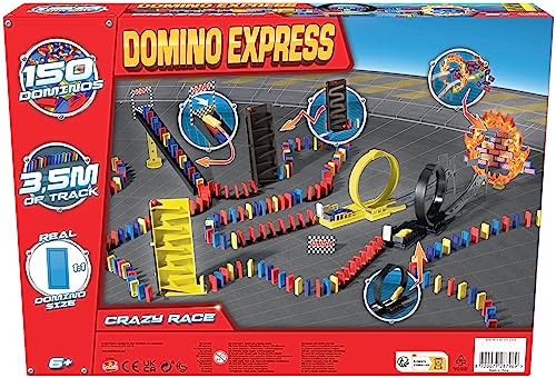 Dominó Express- Crazy Race, Multicolor (Goliath 81008) , color/modelo surtido, A partir de 6 años
