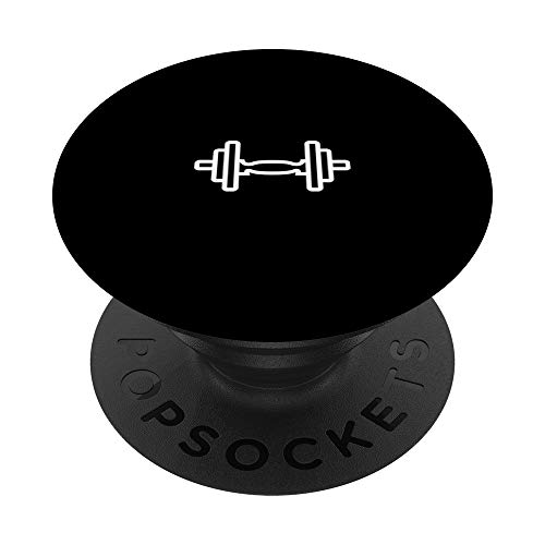 Dumbell Retro Weight Exercise Workout Fitness Gym Buddy Gift PopSockets Agarre y Soporte para Teléfonos y Tabletas