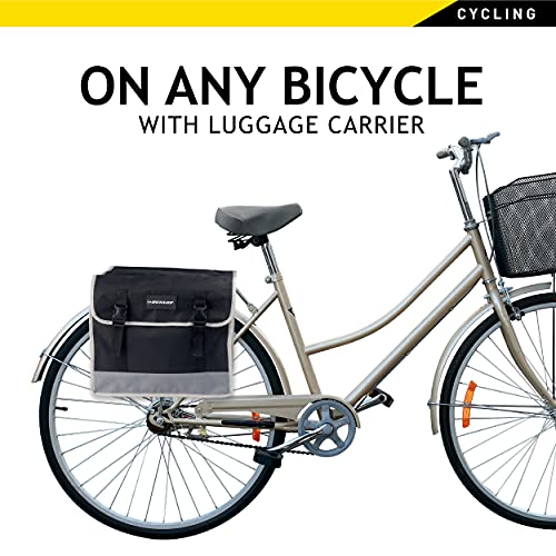 Dunlop Bike Pannier Alforjas para bicicleta, Unisex-Adult, NeroGrigio, 0