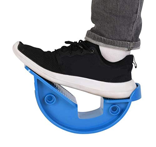 DUTTY Estirador de pie de balancín de Tobillo para tendinitis de Aquiles, Estiramiento Muscular, estirador de pies, Yoga, Fitness, Deporte, Pedal de Masaje (Blue)