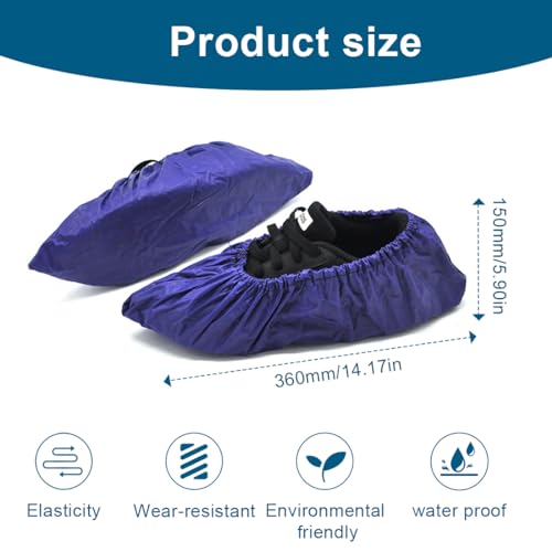 DVZUYS Cubrezapatos, 3 pares de cubrezapatos de lona de PVC engrosada, Reutilizable Cubrezapatos Impermeables Antideslizante, Cubrezapatos Ecológicos, Talla única-Cantidad