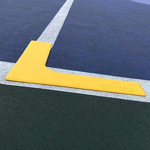Eco Walker Court Lines Marker Kit Throw Down Marker Crea tu propio mini pista de tenis de pickleball (amarillo)